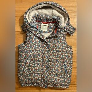 Mini Boden Vest Floral Puffer